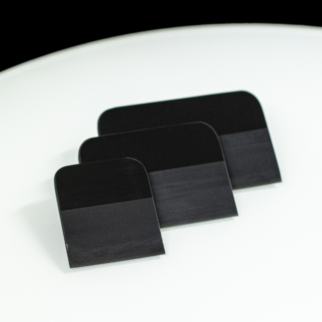 Zestaw czarnych rakli PPF | 6.5, 10 oraz 12 cm